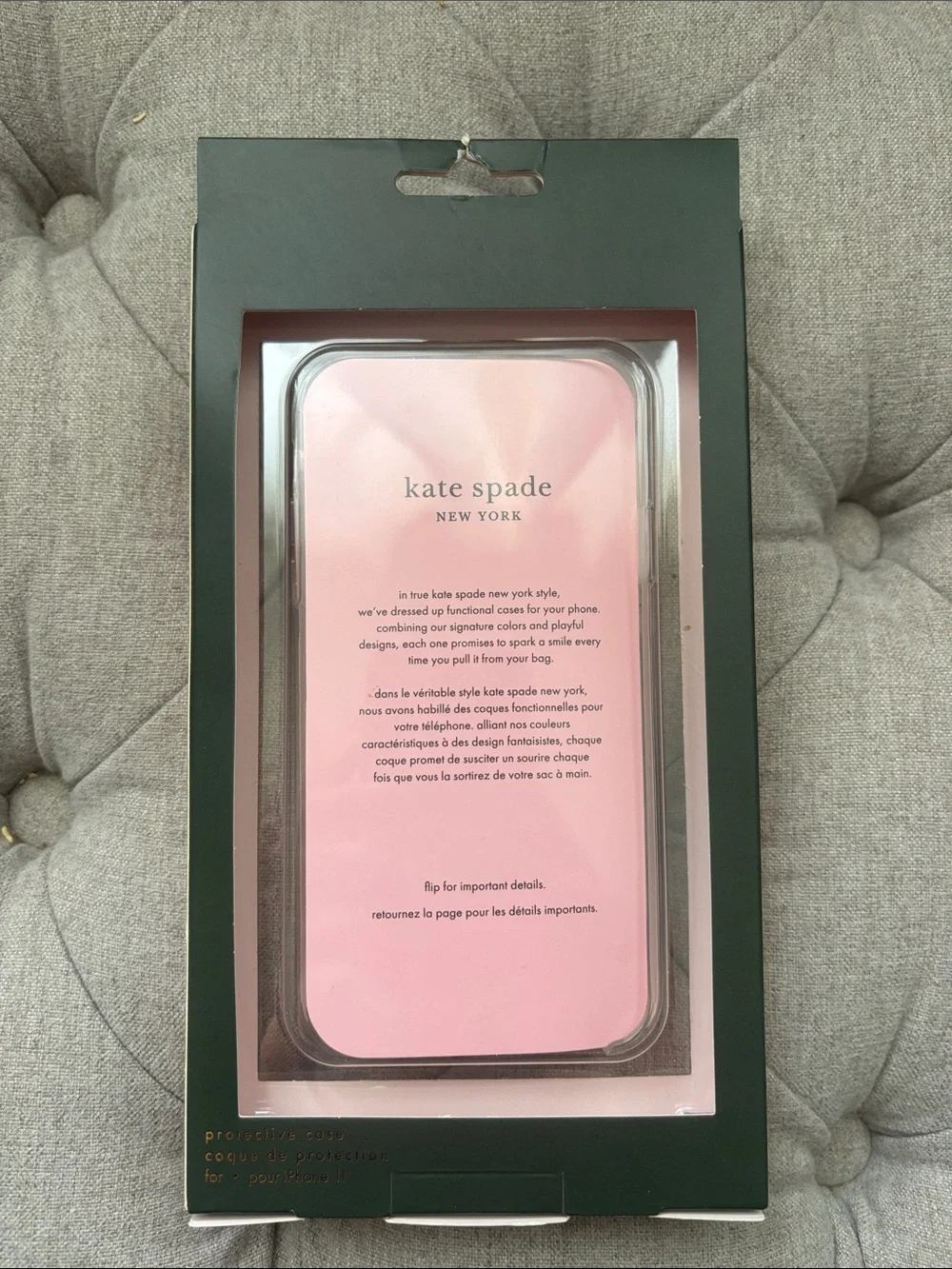 kate spade Floral Metallic Accent iPhone 11 Case in White and Gold